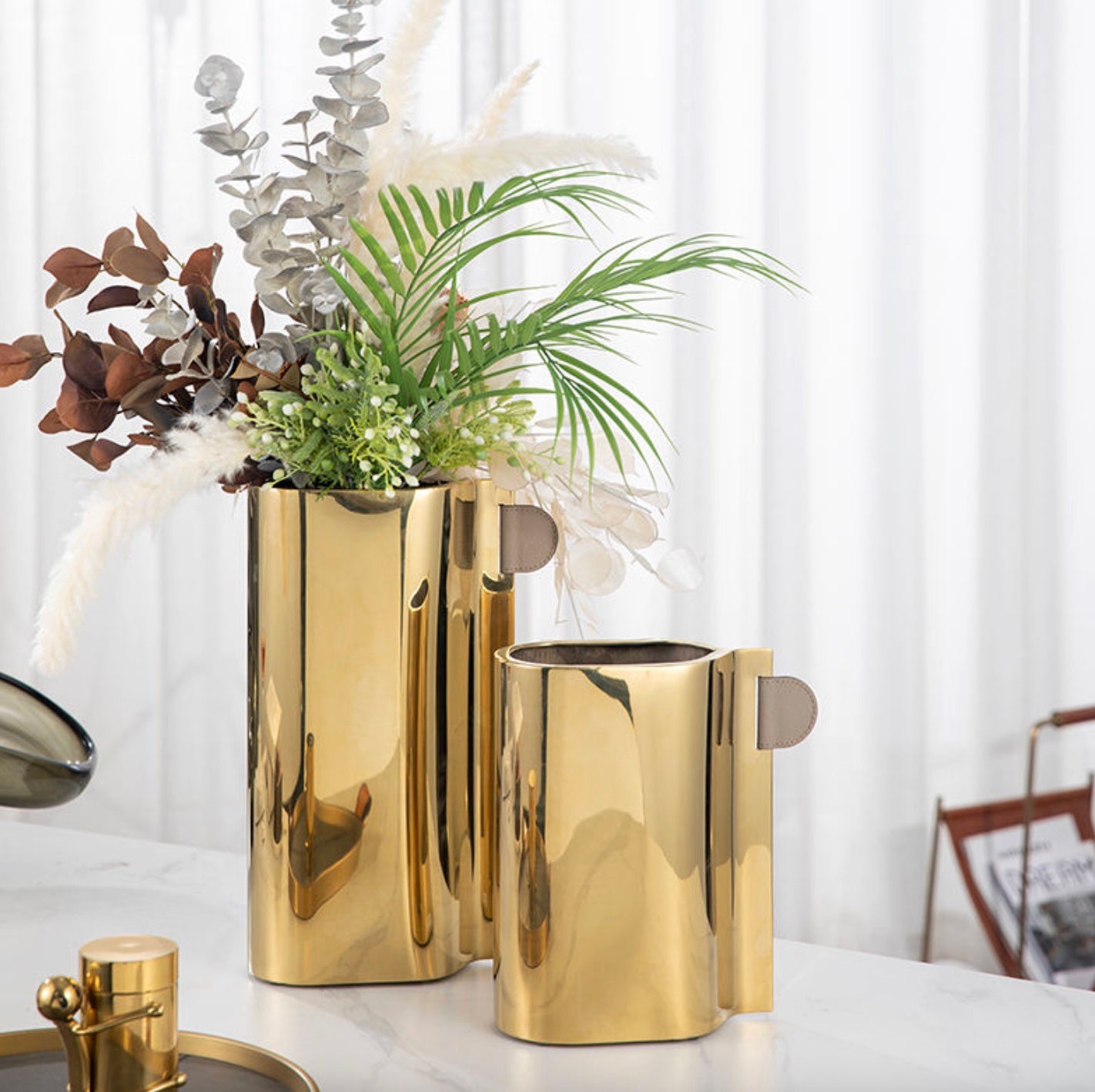 Luxury Gold Metal Decorative Vase