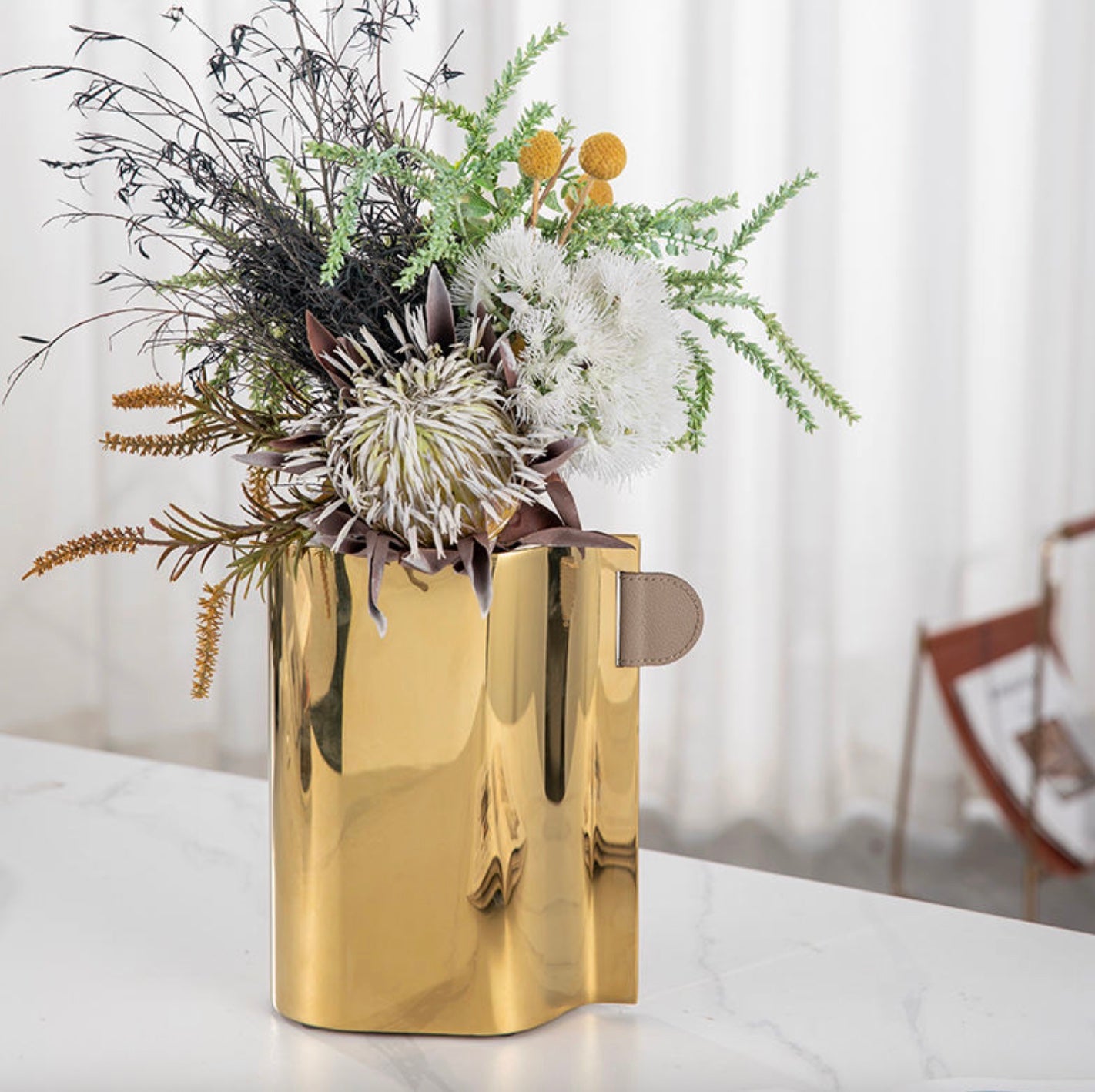 Luxury Gold Metal Decorative Vase