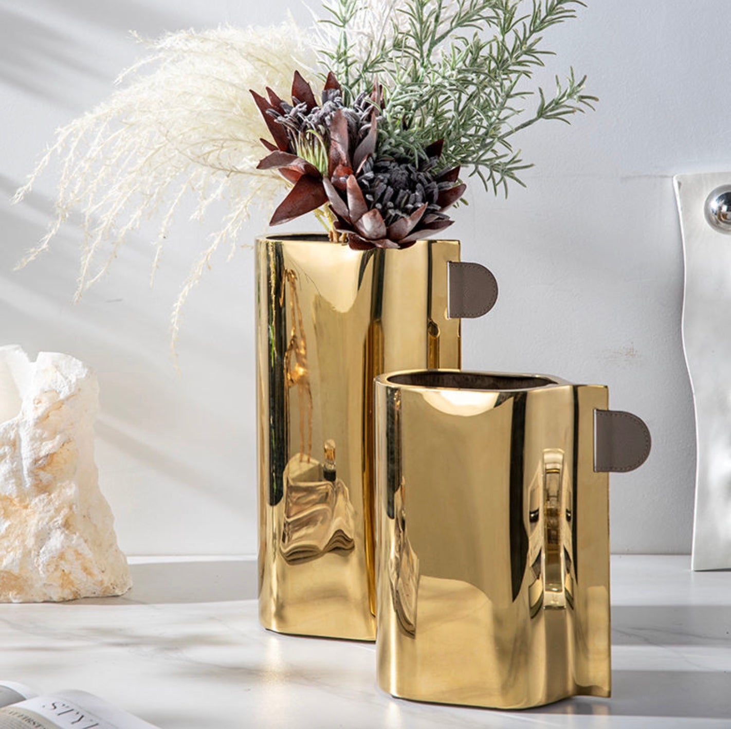 Luxury Gold Metal Decorative Vase