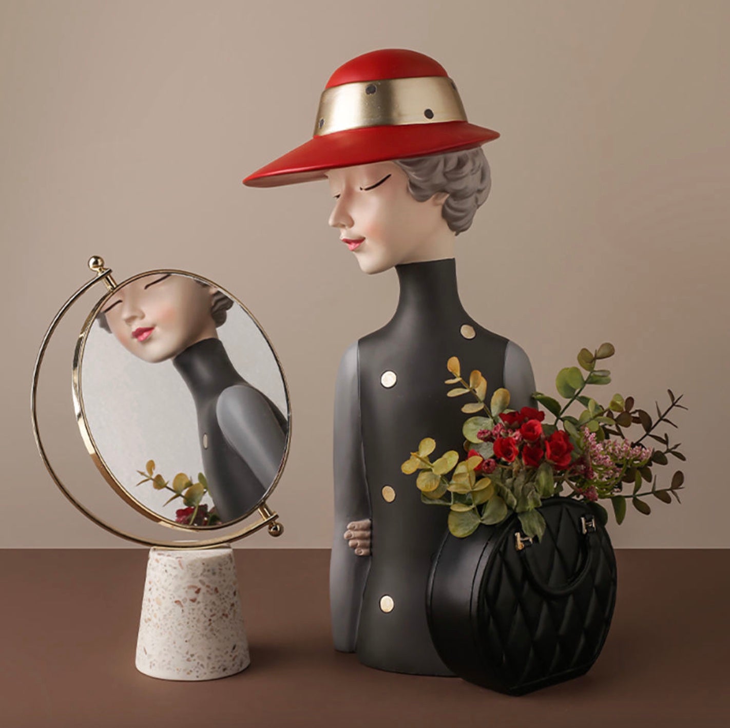 Cute Nordic Resin Balloon Girl Ornament