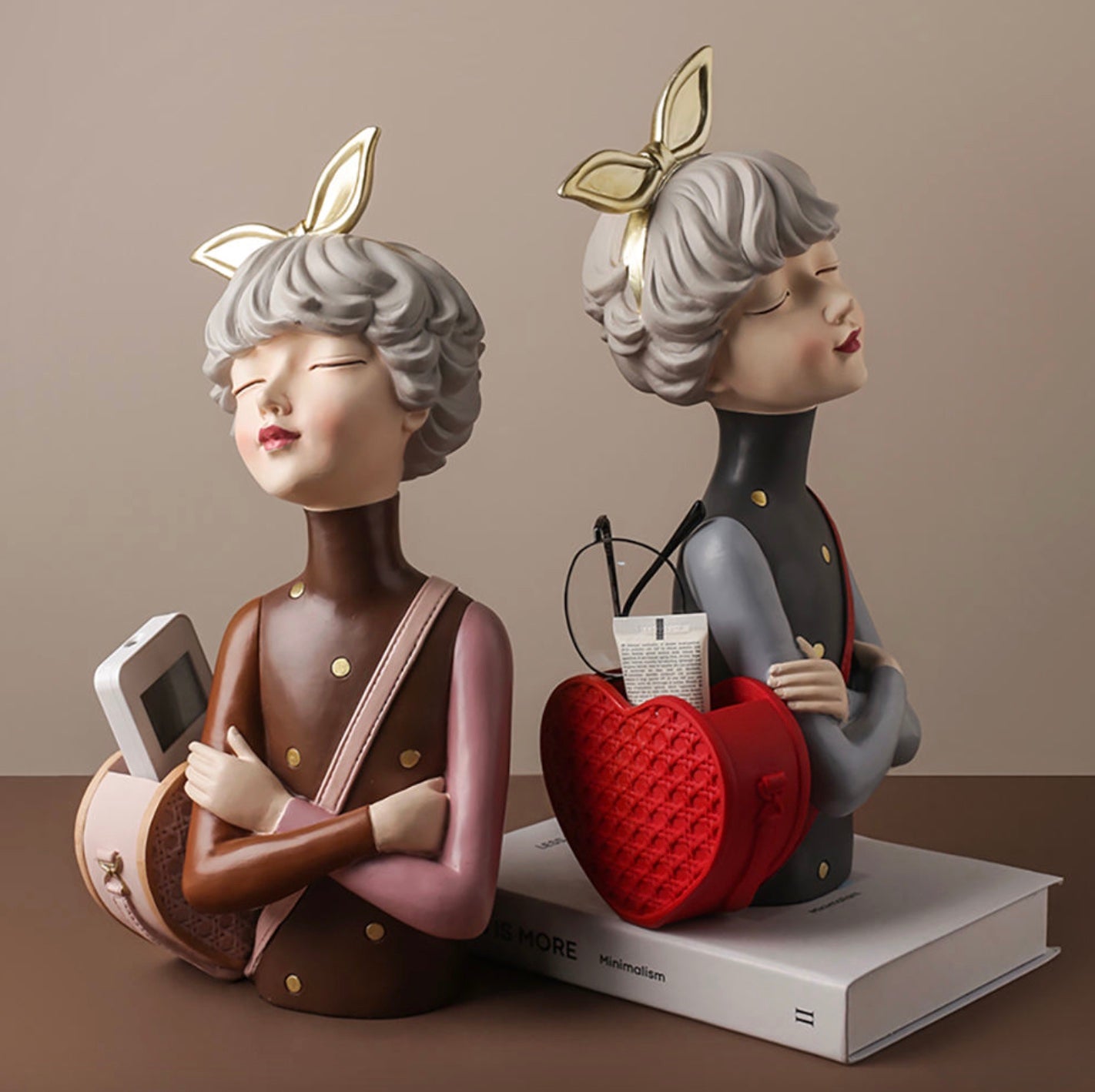 Cute Nordic Resin Balloon Girl Ornament