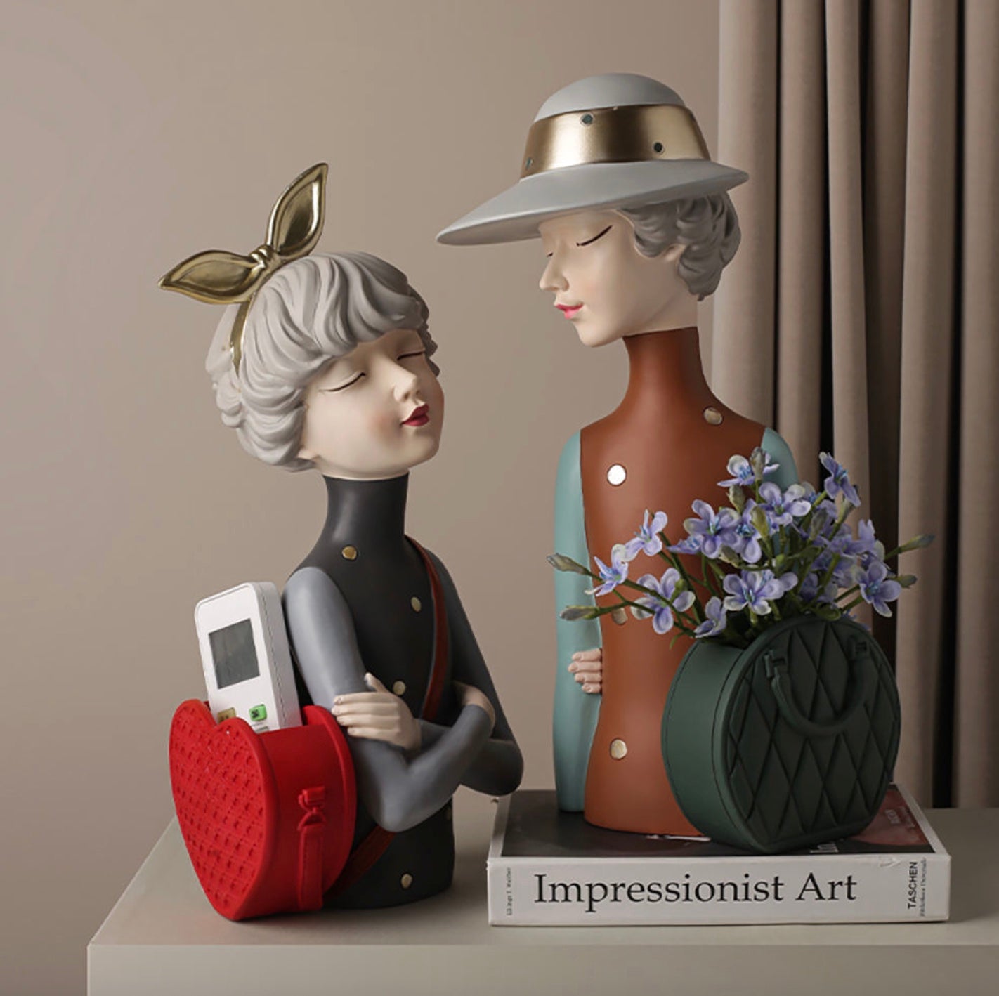 Cute Nordic Resin Balloon Girl Ornament