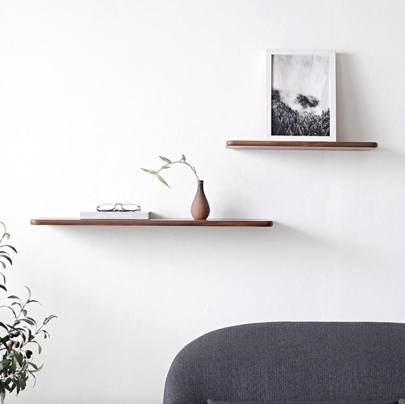 Custom Black Walnut Floating Shelf