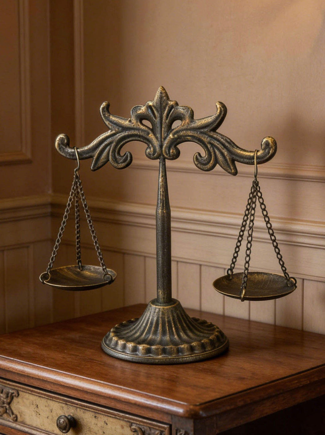 European Retro Wrought Iron Balance Scale Décor